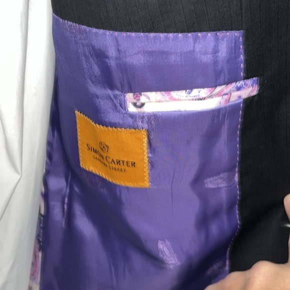 Simon Carter Sports Jacket size 46R, 2 Button Closure, 3” Peak Lapels, Like New - Picture 12 of 17